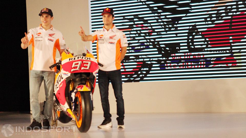 Marc Marquez dan Dani Pedrosa. Copyright: &copy; Petrus Manus Da Yerimon/INDOSPORT